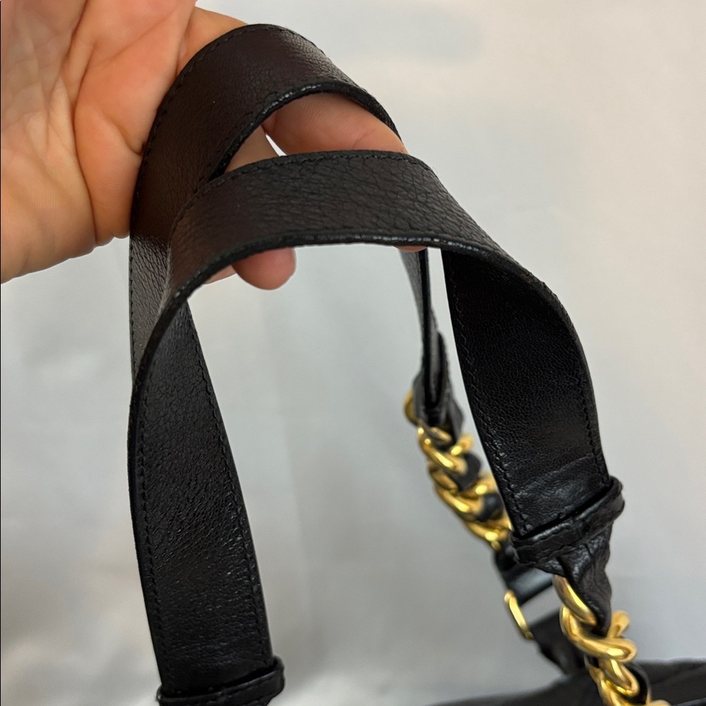 EUC Marc Jacobs Karlie Quilted Goatskin Black Leather Bag with Gold Accents… - Picture 10 of 10